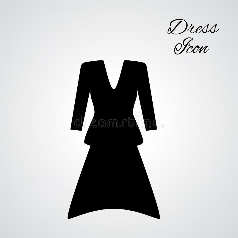 Woman Dress Icon Isolated or Gown Symbol Stock Vector - Illustration of ...