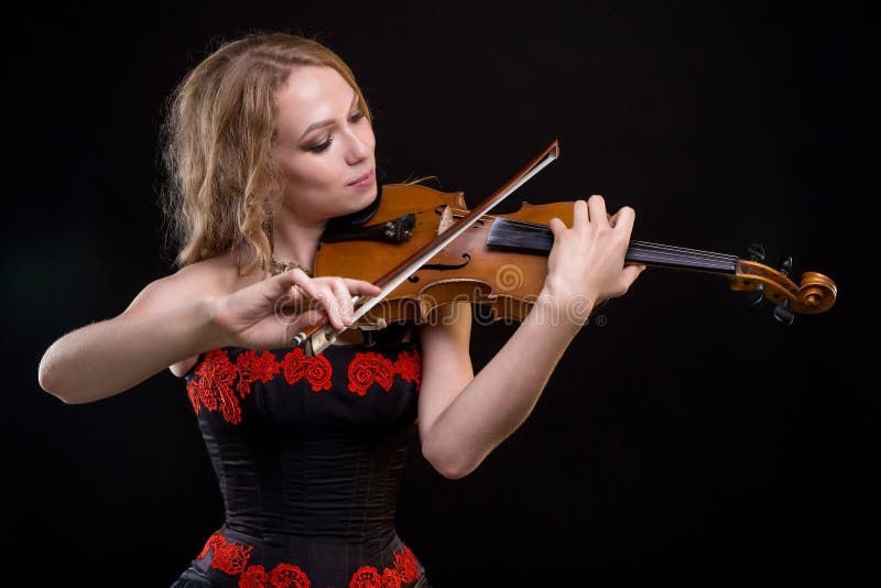 Naked Girl Plays Violin