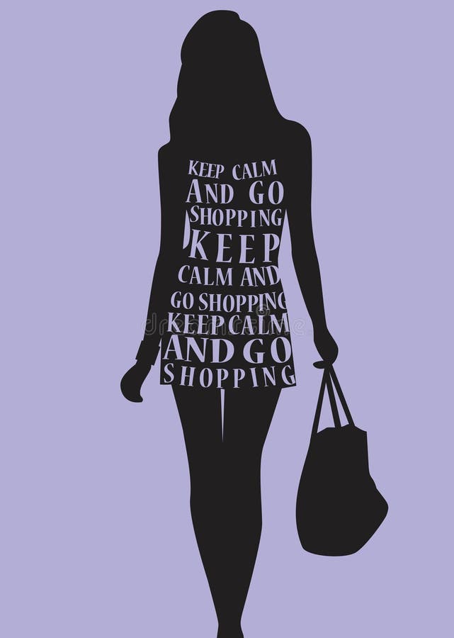 Woman in dress from quotes. Vector