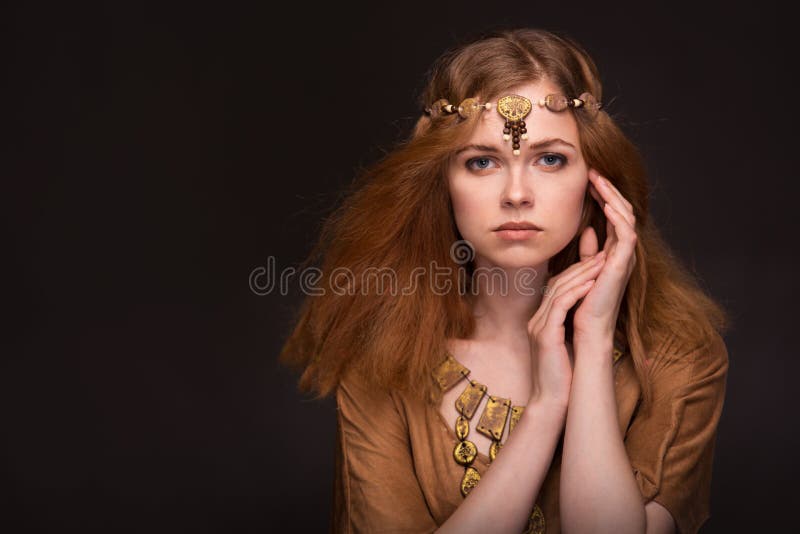 Woman dressed as Amazons stock image. Image of savage 83593283