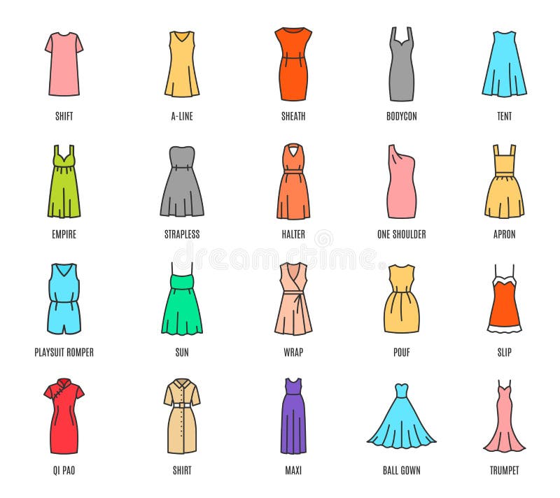 Types Dresses Stock Illustrations – 56 Types Dresses Stock Illustrations,  Vectors & Clipart - Dreamstime
