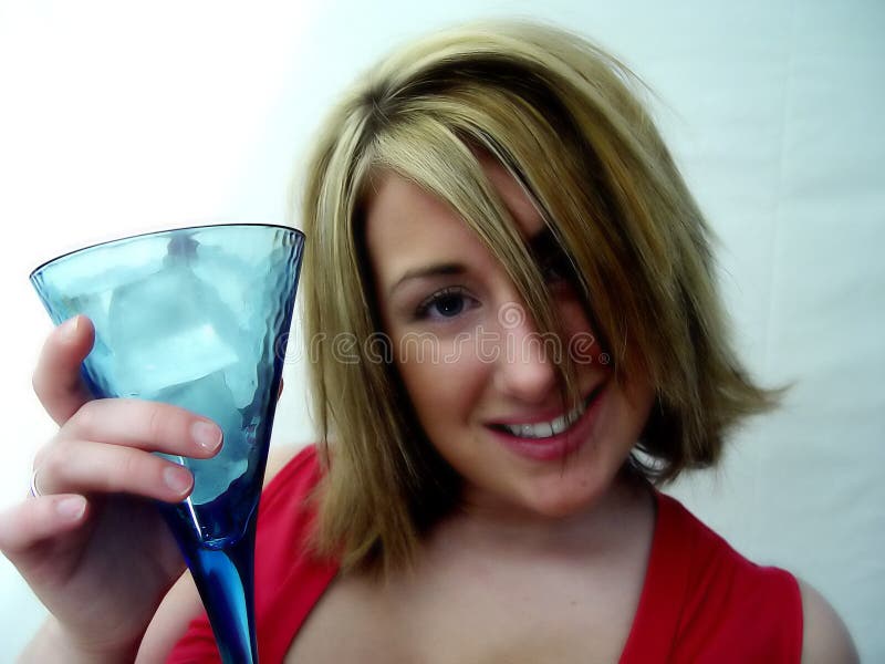 Woman with Drink royalty free stock image Woman with Drink royalty free stock image