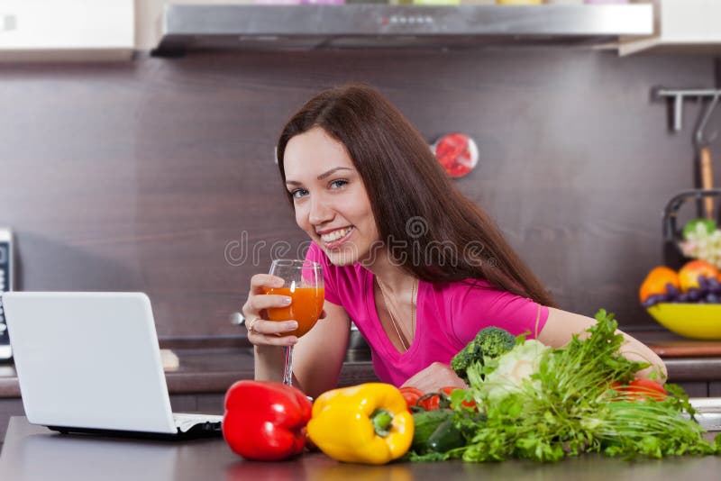 Woman drink the juice