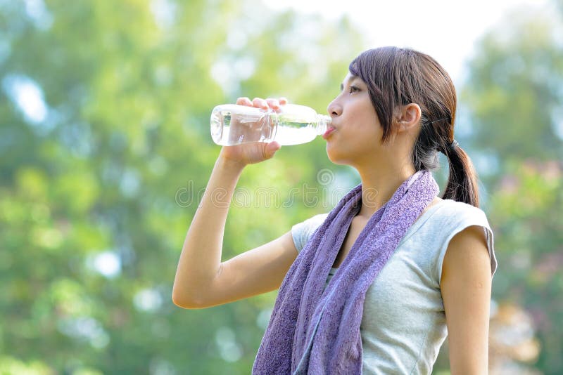 Woman drink water after sport royalty free stock image Woman drink water after sport royalty free stock image