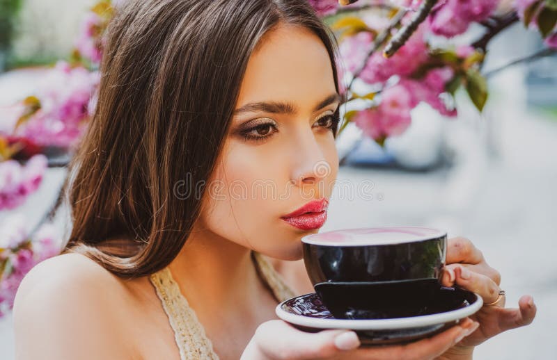 Woman With Cup Of Coffee In Sofa Beautiful And Naked Female Body With Cup Coffee On Buttocks