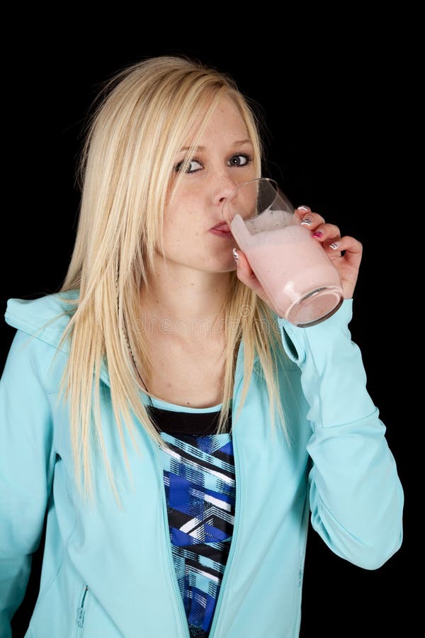 Woman drinking smoothie