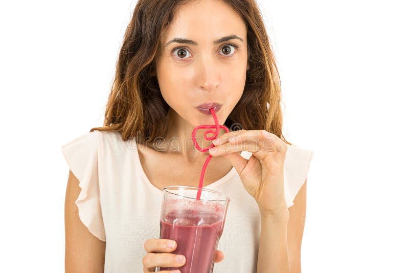 Woman Drinking Smoothie Stock Image Image Of Diet People 59070213 