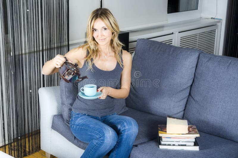 Woman Drinking Tea