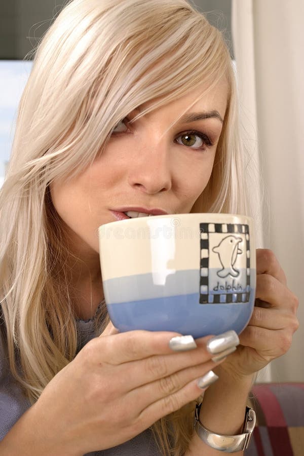 Woman drinking tea