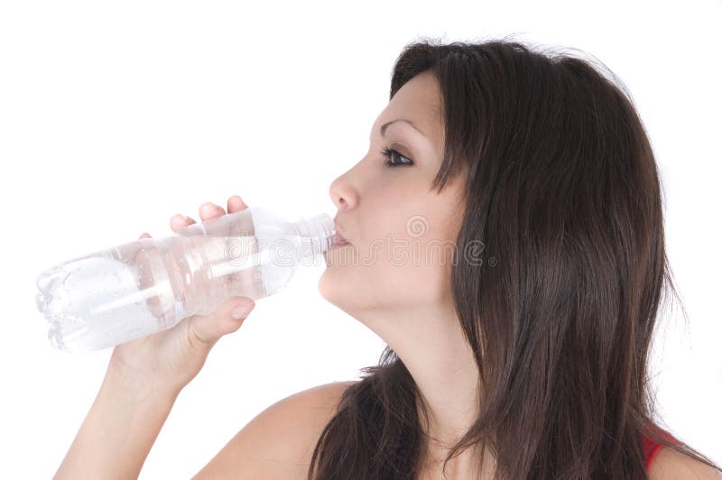 Woman drinking water