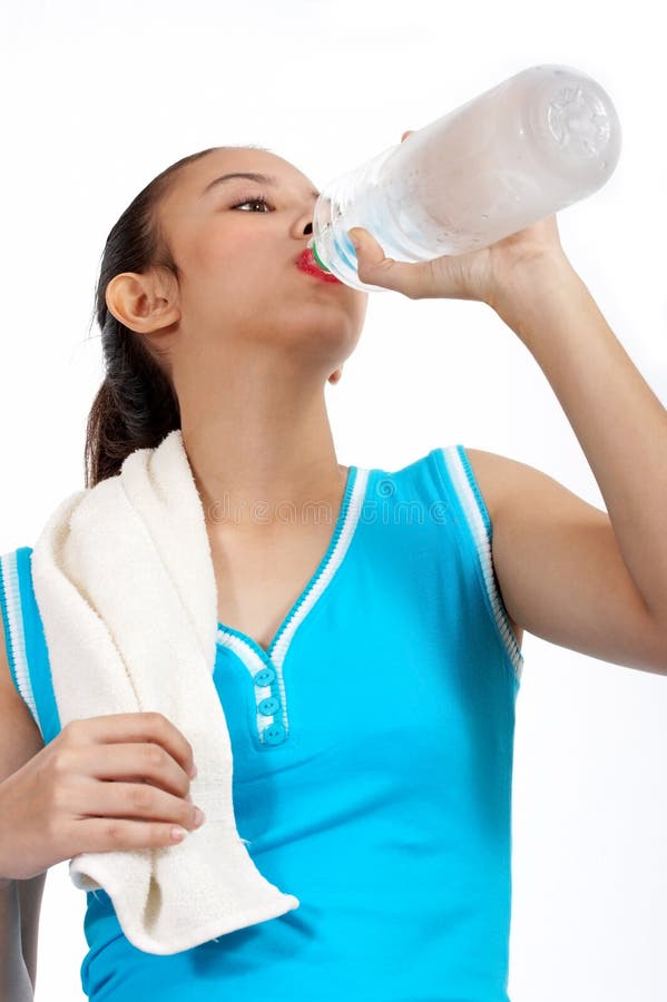 Woman drinking water