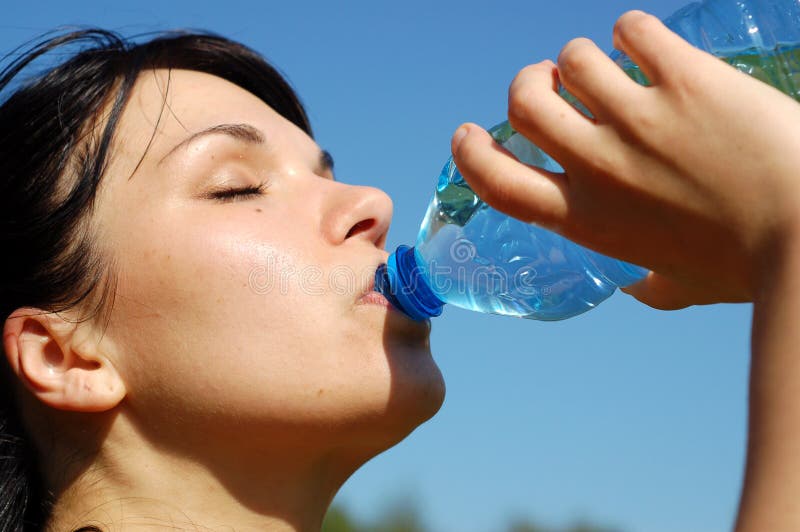 Woman drinking water 6