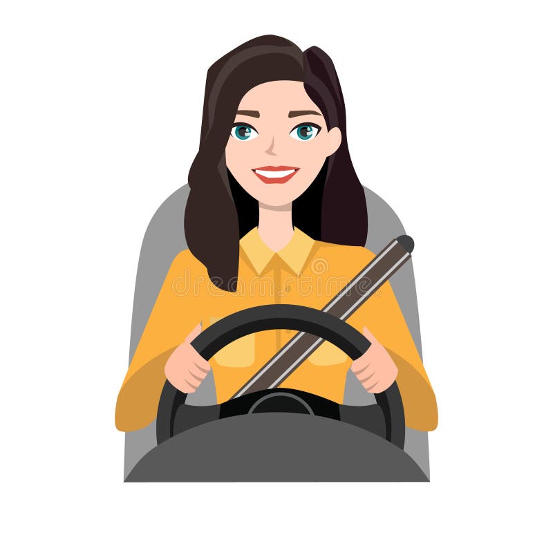 Woman Driving a Car. Woman Clothing in Casual Cloth Stock Vector -  Illustration of speed, automobile: 112497312