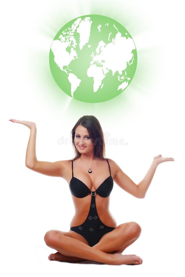 Woman with earth