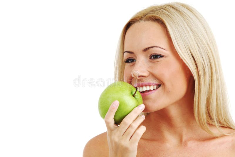 Healthy teeth and apple stock image. Image of cosmetology 10057563