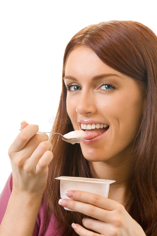 21+ Woman eating yogurt Free Stock Photos StockFreeImages