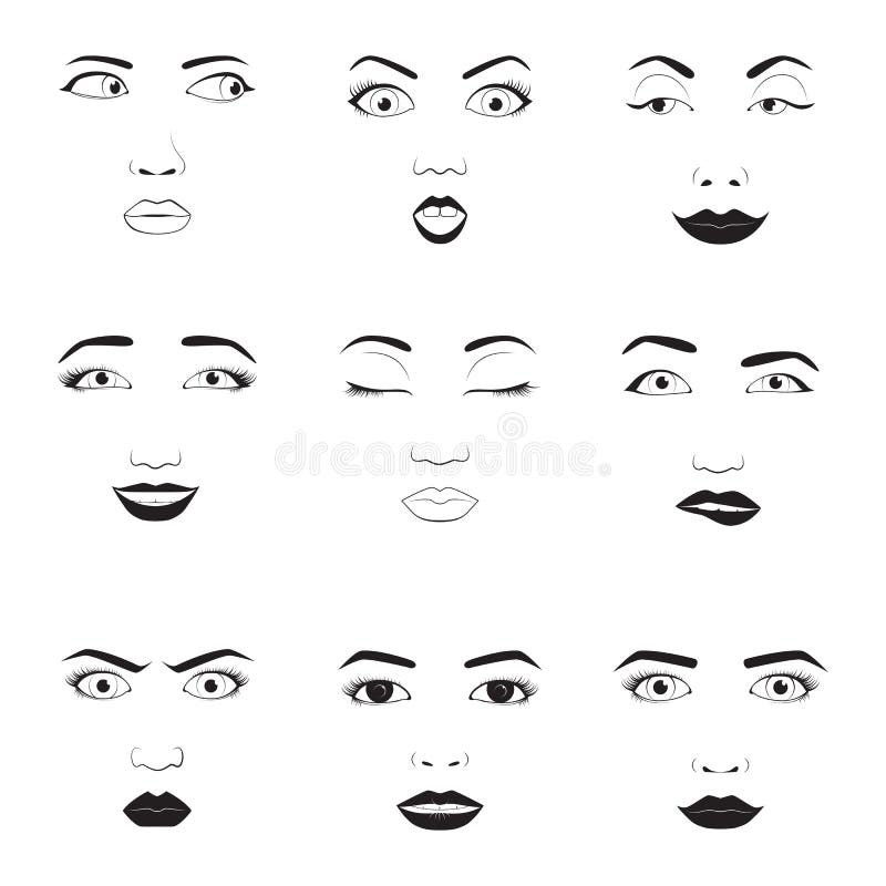 Man face emotions constructor parts eyes, nose, lips, beard, mustache avatar  creator vector cartoon character creation spare parts spares animation.  Stock Vector by ©vectordreamsmachine 170122752