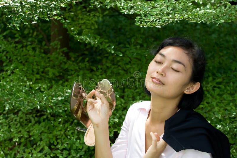 Woman enjoying nature