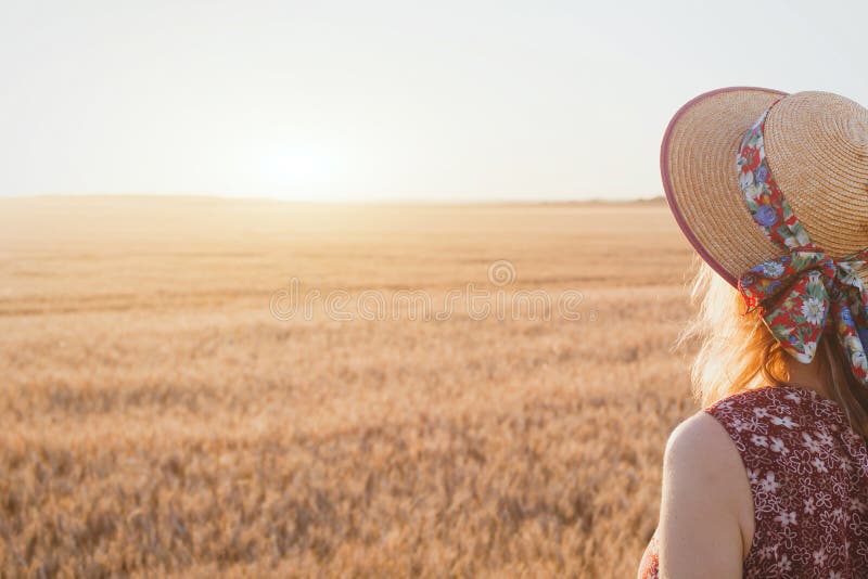 Woman enjoying summer sunset stock photo Woman enjoying summer sunset stock photo