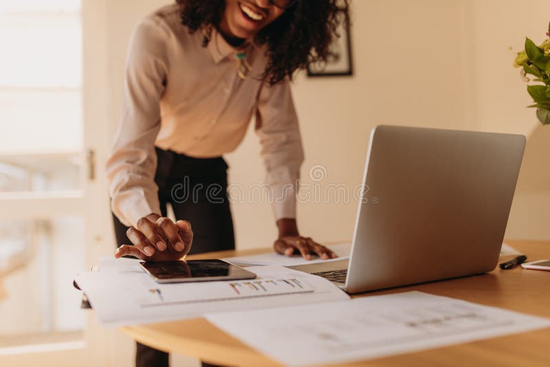 Woman entrepreneur working from home stock image Woman entrepreneur working from home stock image