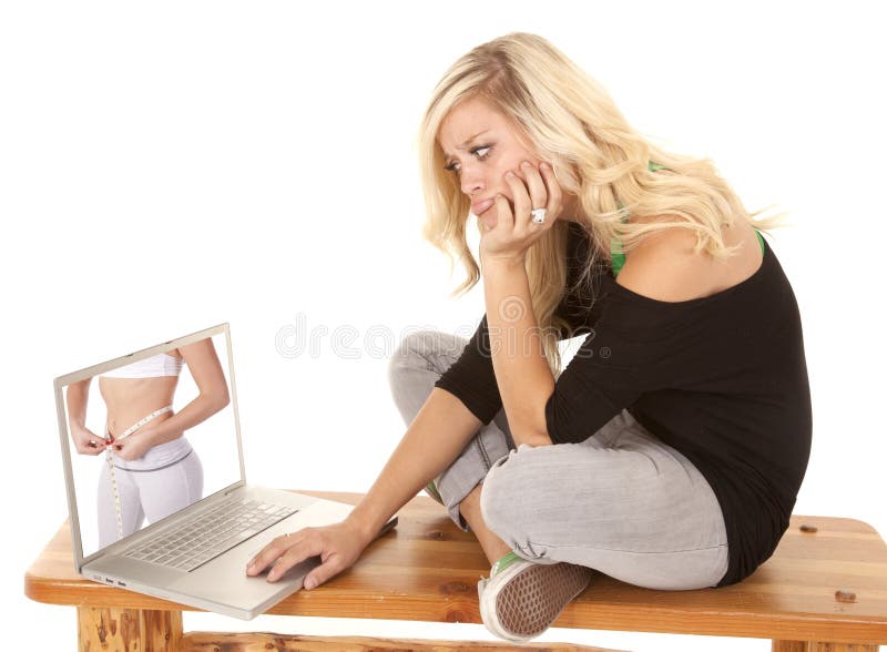 Woman envious of woman on computer
