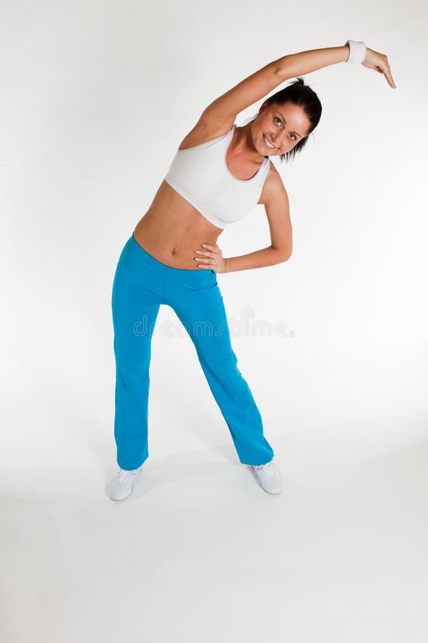 Woman exercising aerobics