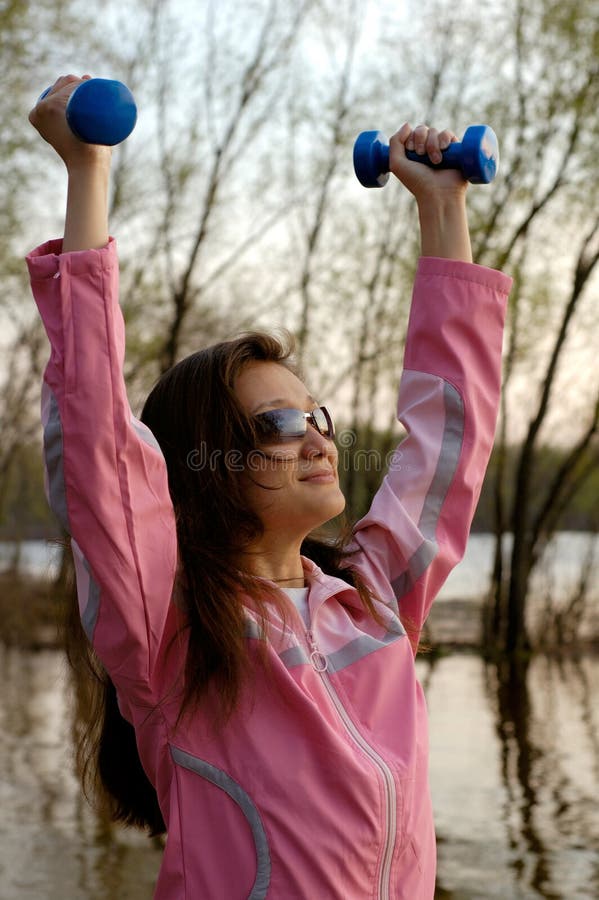 Woman Exercising in the Nature