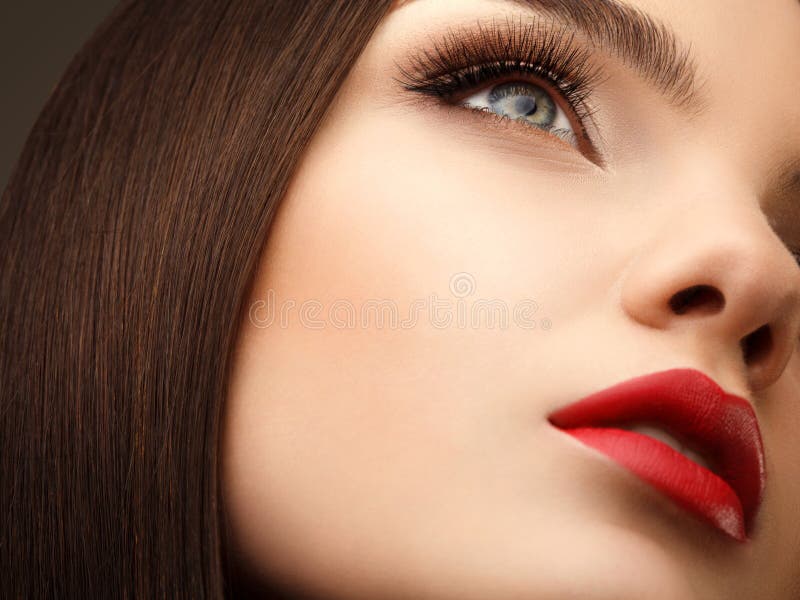 For with lips lashes graphic background red queensgate