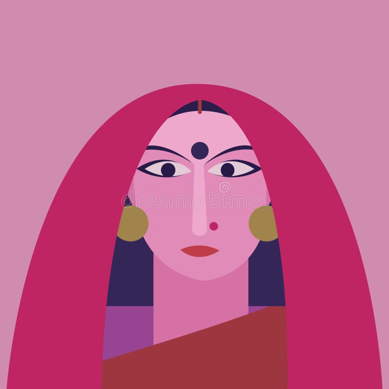 Indian Village Woman Stock Illustrations – 396 Indian Village Woman ...