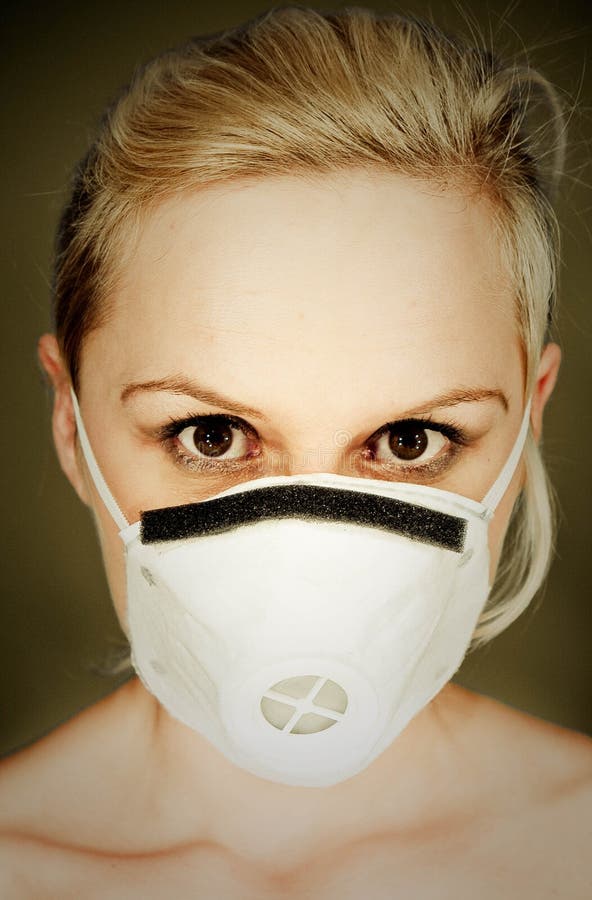 Woman with face mask stock photo. Image of single, protection 14161682