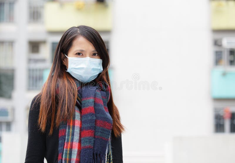 Woman with face mask stock photo. Image of female, illness 36570266