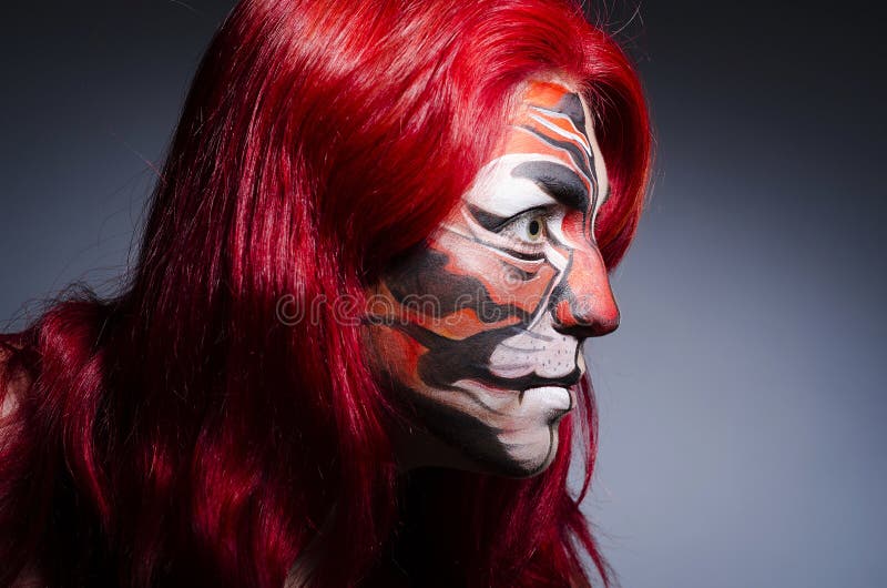 Woman with face painting stock photo. Image of facial 39272784