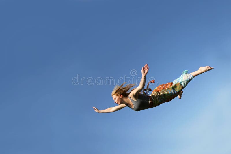 girl falling from sky