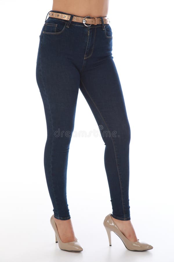 New women denim jeans stock image. Image of pants, girl - 190943707