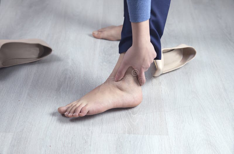 Woman Feet hurt shoes stock photo. Image of 176892844