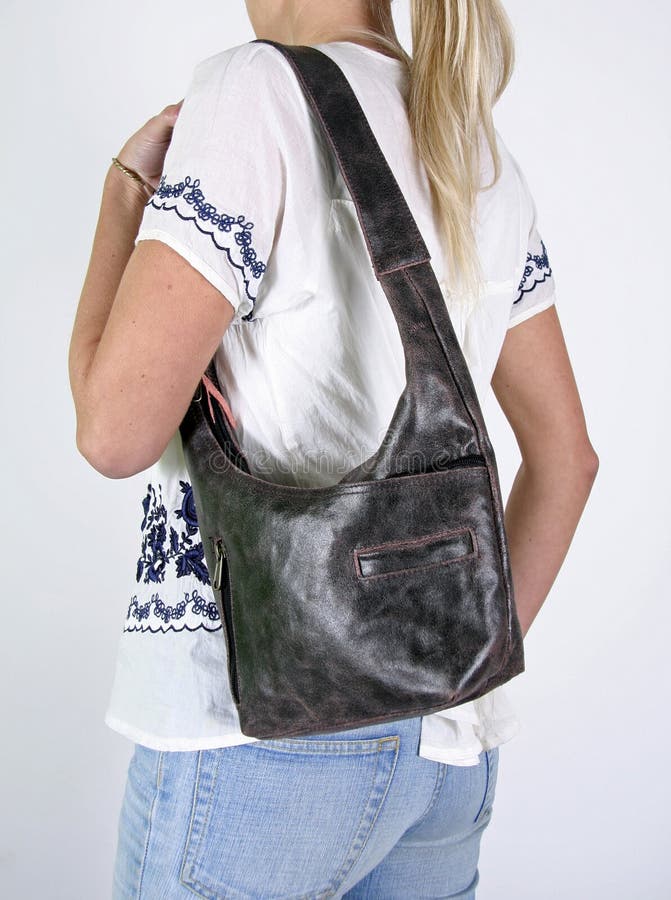 Woman with female hand bag