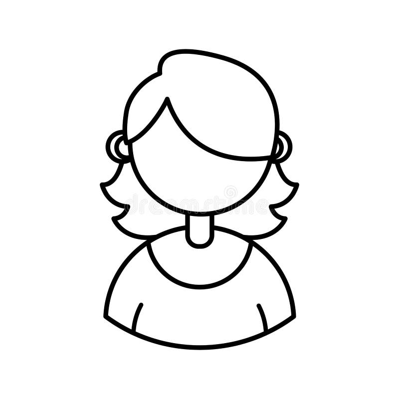 Woman Female Icon , People Line Style Stock Vector - Illustration of ...