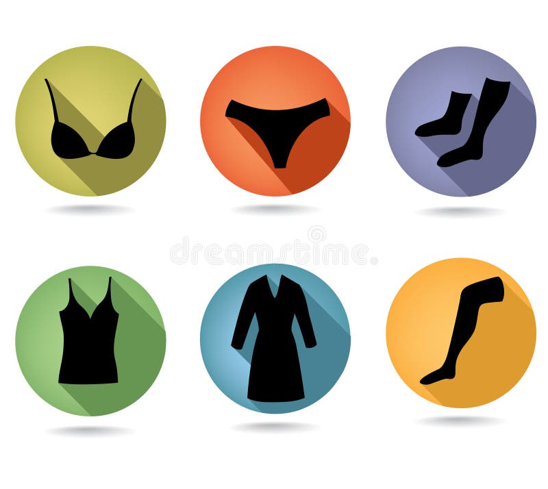 Female Underwear Panties Types Flat Vector Icons Stock Vector - Illustration  of control, pants: 72463890