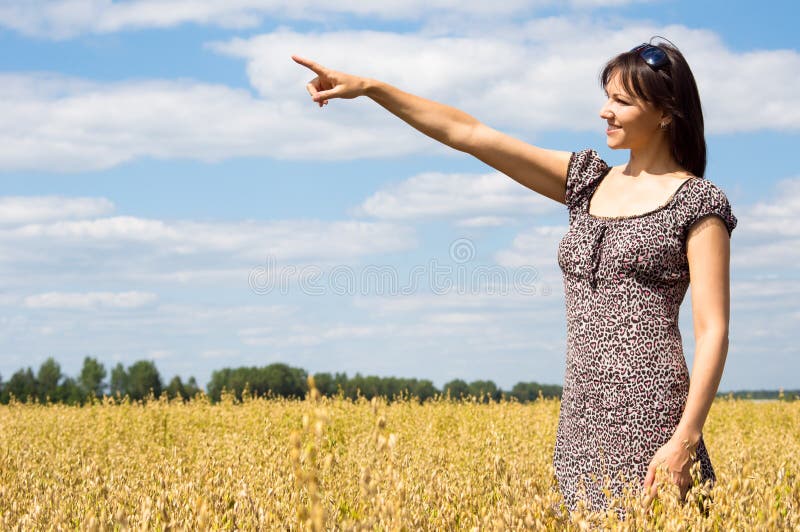 Woman at field