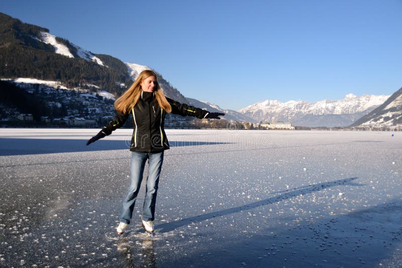 Woman figure skating