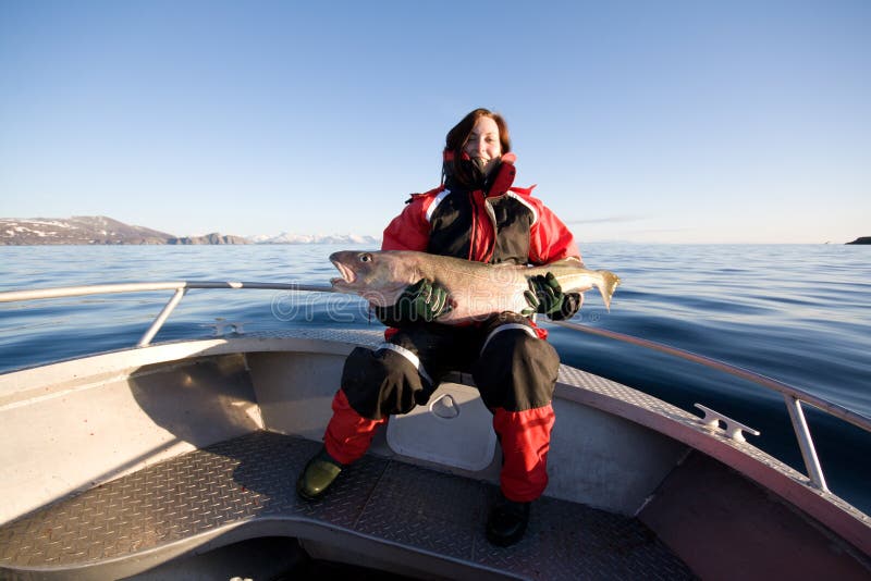 Woman fishing