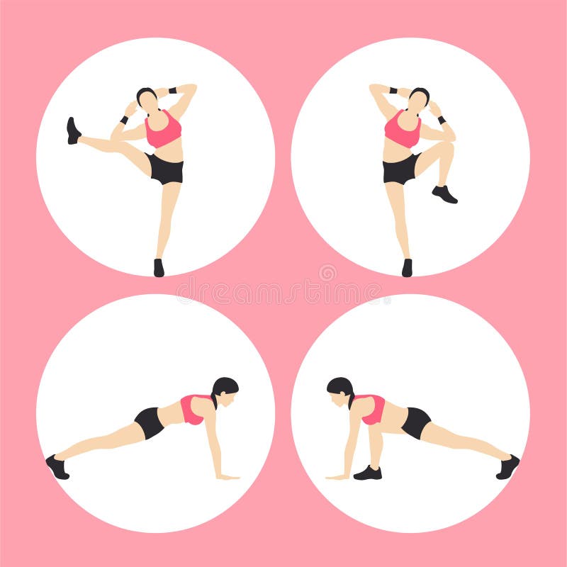 Yoga Wheel Exercises. Young Woman Practicing Yoga Pose Stock Vector -  Illustration of active, funny: 221639539