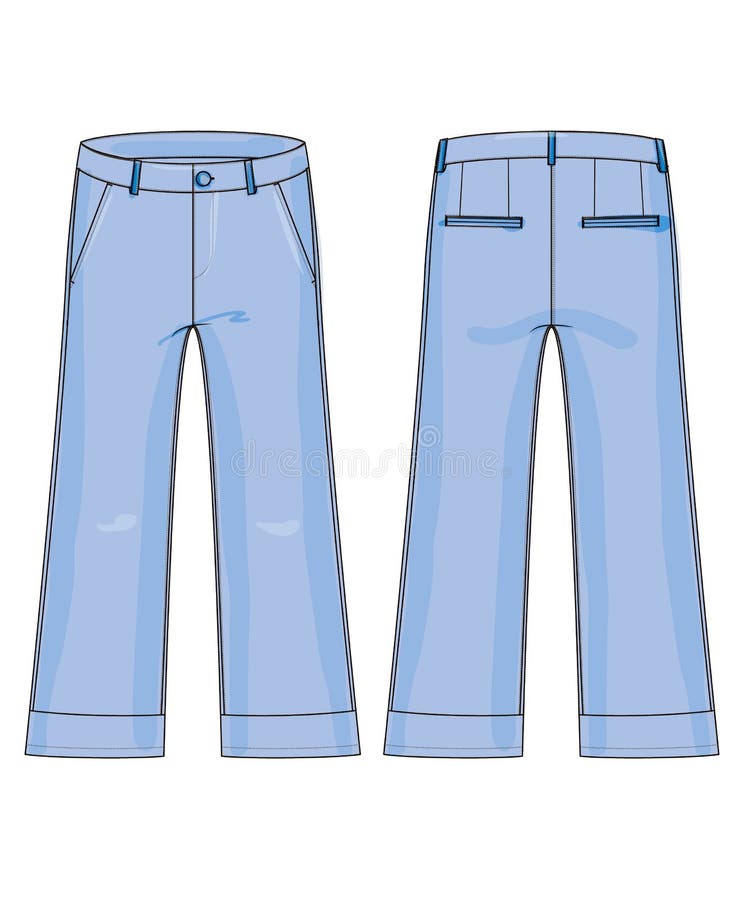 Denim long pants stock vector. Illustration of cloth - 26818628
