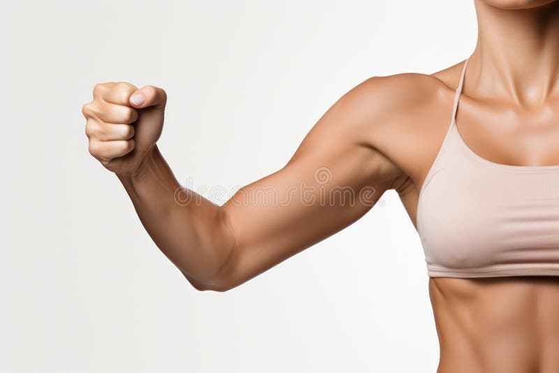 Woman Flexing Muscle - Openclipart