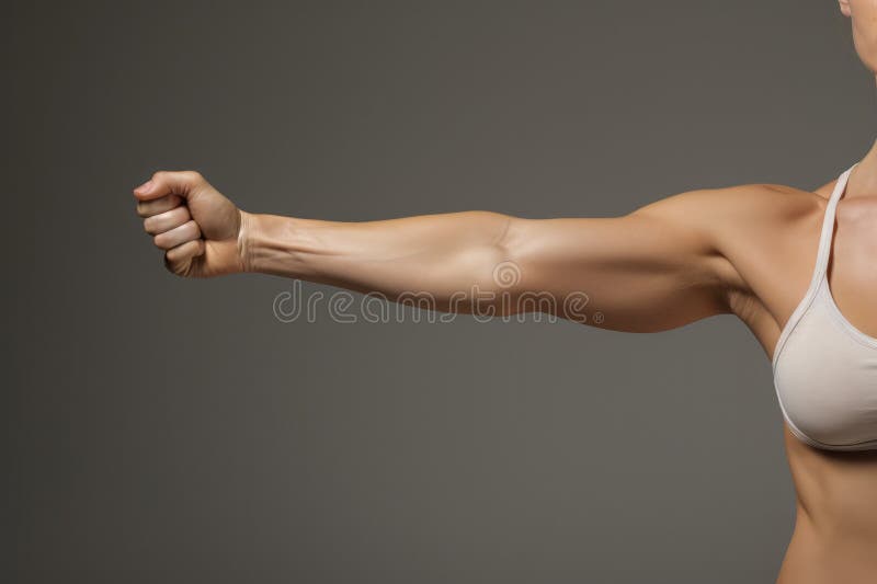 Woman Flexing Muscle - Openclipart