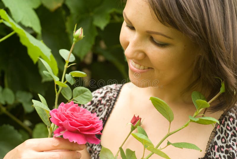 Woman with flower