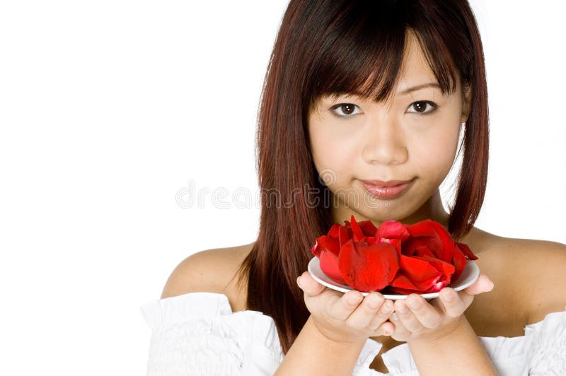 Woman And Flower