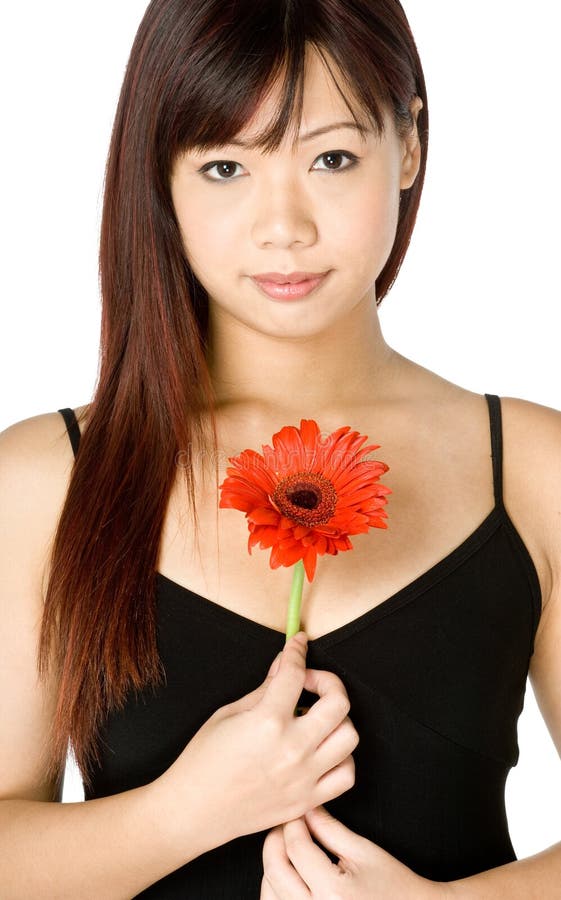 Woman And Flower