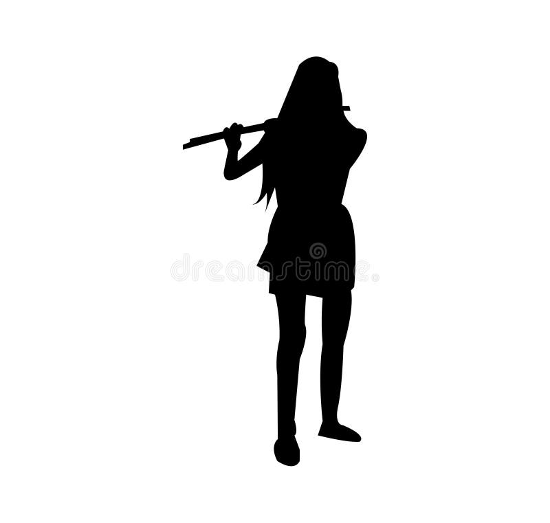 Flute Woman Silhouette Stock Illustrations 136 Flute Woman Silhouette Stock Illustrations