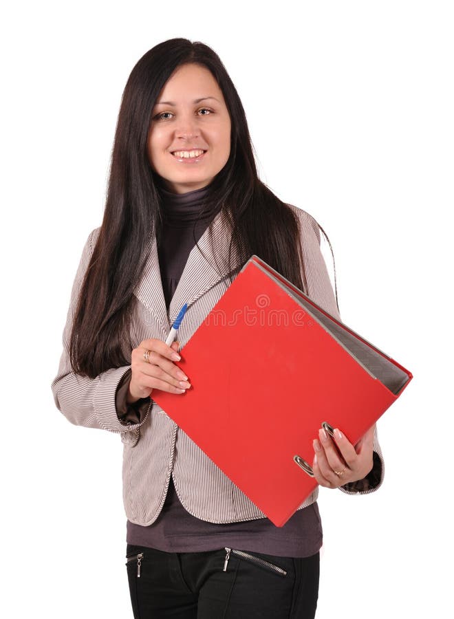 Woman with a folder